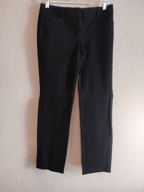 Ann Taylor Pants Womens Petite 2P Modern Black Dress Straight Trouser Workwear